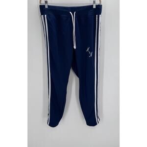 Mitchell & Ness Branded Warm Up Pant Navy Men’s Large Tear Away Size Large Blue